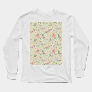 Summer Floral Pattern Long Sleeve T-Shirt